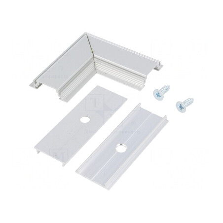 Conector 90° aluminiu natural GROOVE10 | Electronic-mag.ro | Componente Electronice