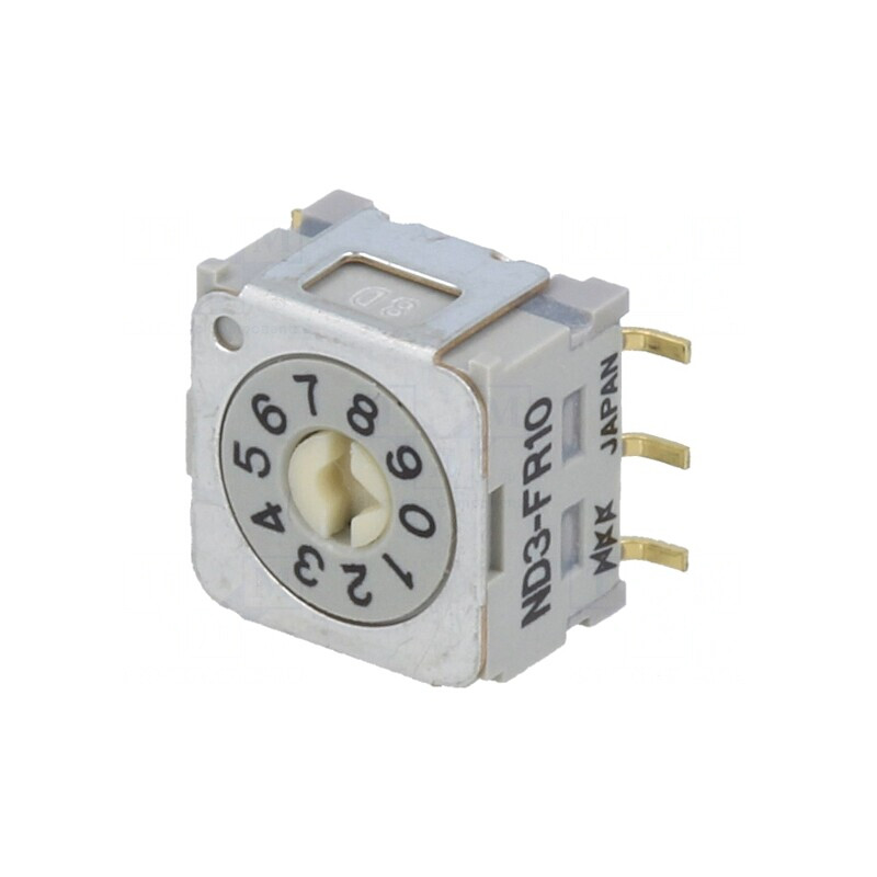 Întrerupător codificare DEC/BCD Poz: 10 verticală ND3 | Electronic-mag.ro | Componente Electronice