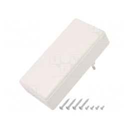 Carcasă ABS Albă pentru Alimentator 120x56x31mm | Electronic-mag.ro | Componente Electronice