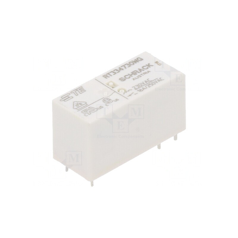 Releu Electromagnetic 230VAC 16A THT | Electronic-mag.ro | Componente Electronice