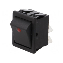 Comutator Rocker DPST ON-OFF 16A 250V Negru | Electronic-mag.ro | Componente Electronice