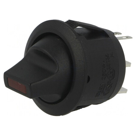 Întrerupător Rocker ON-OFF cu LED Negru 6A/250V | Electronic-mag.ro | Componente Electronice