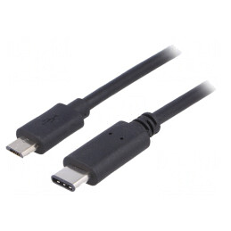 Cablu USB 2.0 micro USB-C 1m Negru | Electronic-mag.ro | Componente Electronice