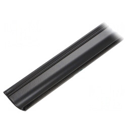 Carcasă de protecție neagră din aluminiu anodat 1m | Electronic-mag.ro | Componente Electronice