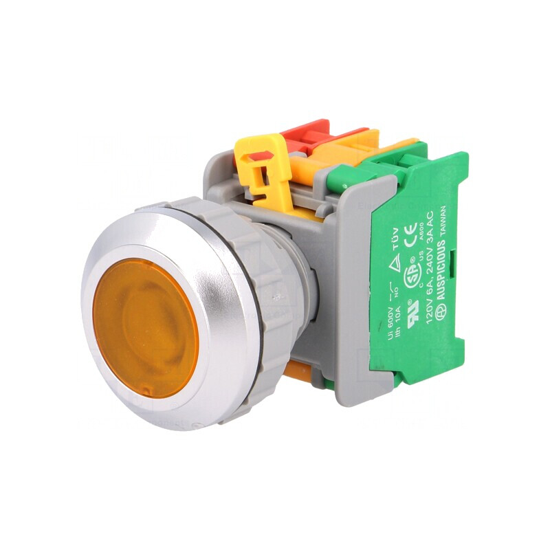 Comutator acționat prin apăsare 30mm 1 NC NO | Electronic-mag.ro | Componente Electronice