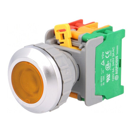 Comutator acționat prin apăsare 30mm 1 NC NO | Electronic-mag.ro | Componente Electronice
