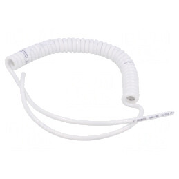 Cablu spiralat alb 0,2-0,8m 300V | Electronic-mag.ro | Componente Electronice