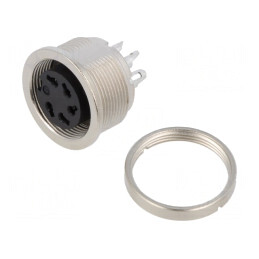 Conector M16 Soclu Mamă 5-Pin 6A 150V IP40 | Electronic-mag.ro | Componente Electronice