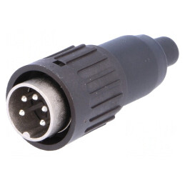 Mufă DIN Tată 5-PIN 240° Drept Pe Cablu | Electronic-mag.ro | Componente Electronice