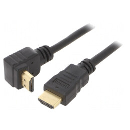Cablu HDMI 2.0 90° PVC 4,5m Negru | Electronic-mag.ro | Componente Electronice
