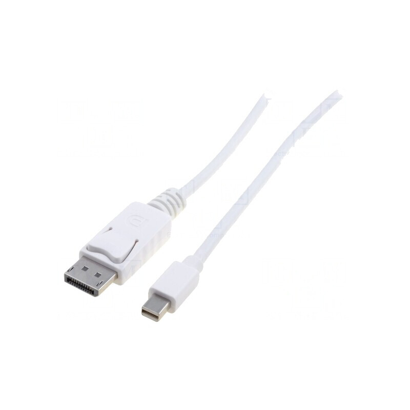 Cablu DisplayPort 2m Alb | Electronic-mag.ro | Componente Electronice