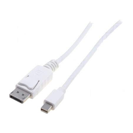 Cablu DisplayPort 2m Alb | Electronic-mag.ro | Componente Electronice