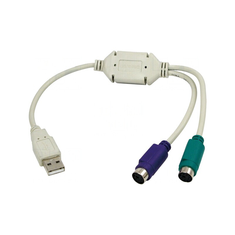 Adaptor USB 1.1 PS/2 Dublu Alb | Electronic-mag.ro | Componente Electronice