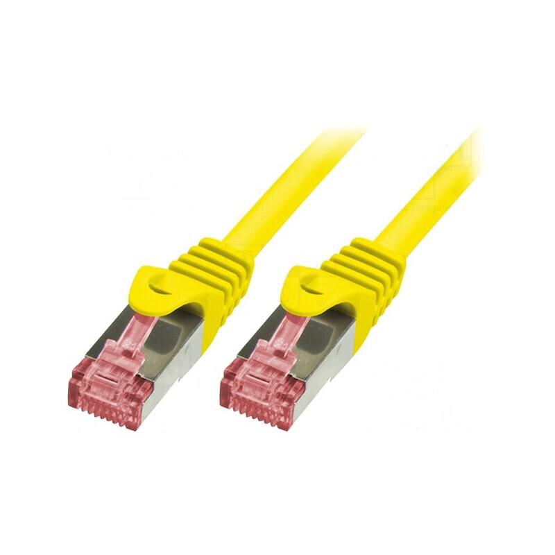 Patch Cord S/FTP Cat6 Galben 5m LSZH | Electronic-mag.ro | Componente Electronice