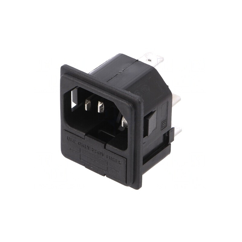 Conector de alimentare AC 10A 250VAC IEC 60320 | Electronic-mag.ro | Componente Electronice