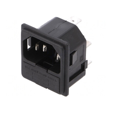 Conector de alimentare AC 10A 250VAC IEC 60320 | Electronic-mag.ro | Componente Electronice