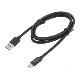 Cablu USB 3.0/3.1 USB-A la USB-C 1m Negru 5Gbps | Electronic-mag.ro | Componente Electronice