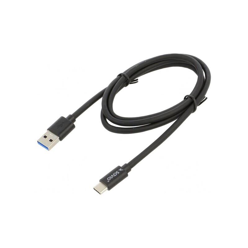 Cablu USB 3.0/3.1 USB-A la USB-C 1m Negru 5Gbps | Electronic-mag.ro | Componente Electronice