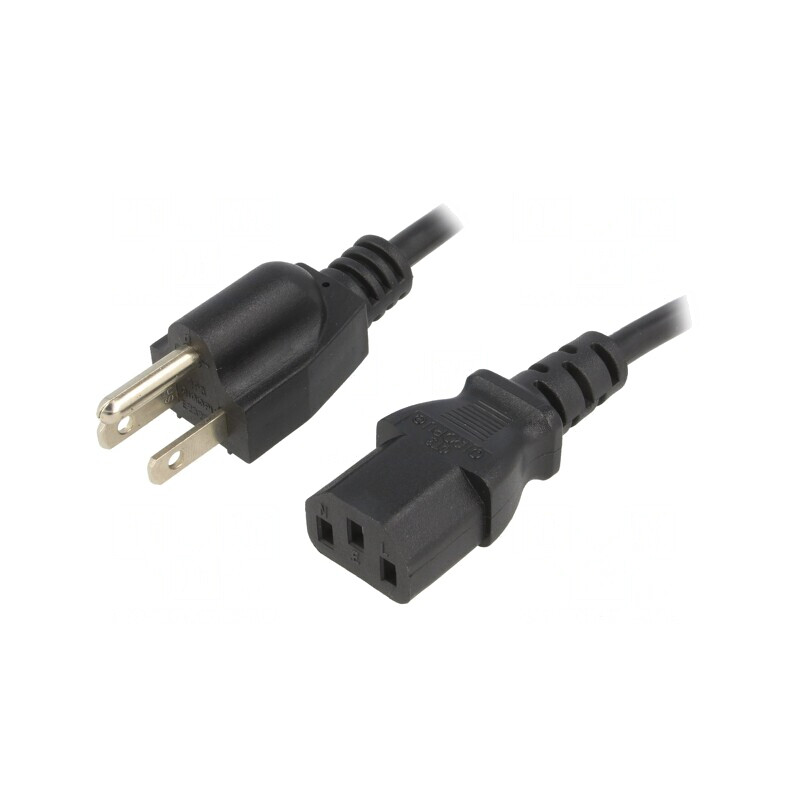 Cablu de Alimentare IEC C13 la NEMA 5-15, 3m, Negru | Electronic-mag.ro | Componente Electronice Cablu de Alimentare IEC C13 la NEMA 5-15, 3m, Negru | Electronic-mag.ro | Componente Electronice