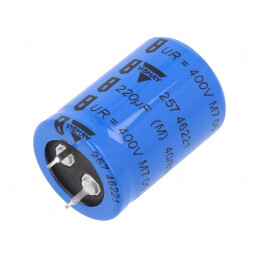 Condensator Electrolitic SNAP-IN 220uF 400V 25x35mm | Electronic-mag.ro | Componente Electronice
