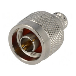 Mufă N tată drept 50Ω crimpat PTFE aurit | Electronic-mag.ro | Componente Electronice