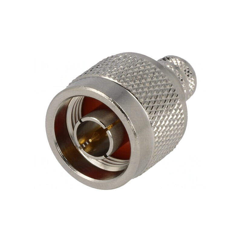 Mufă N tată drept 50Ω crimpat PTFE aurit | Electronic-mag.ro | Componente Electronice