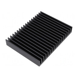 Radiator Extrudat cu Aripioare Negru 75x100x15mm | Electronic-mag.ro | Componente Electronice