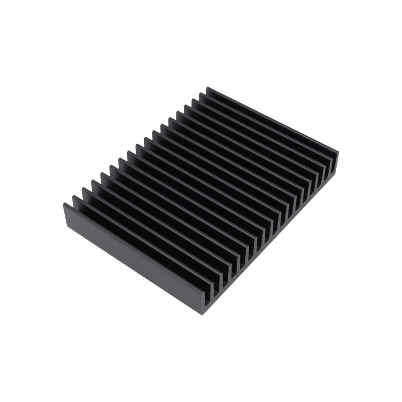 Radiator Extrudat cu Aripioare Negru 75x100x15mm | Electronic-mag.ro | Componente Electronice
