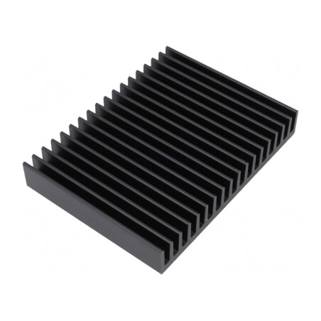 Radiator Extrudat cu Aripioare Negru 75x100x15mm | Electronic-mag.ro | Componente Electronice