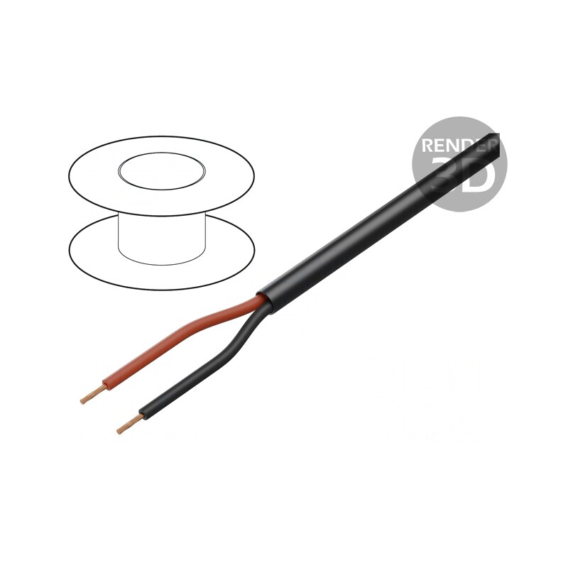 Cablu Difuzor 2x2.5mm OFC Negru | Electronic-mag.ro | Componente Electronice
