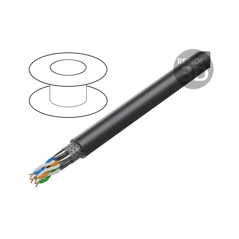 Cablu HELUKAT 600 S/FTP Cat7e 23AWG PVC Negru | Electronic-mag.ro | Componente Electronice Cablu HELUKAT 600 S/FTP Cat7e 23AWG PVC Negru | Electronic-mag.ro | Componente Electronice