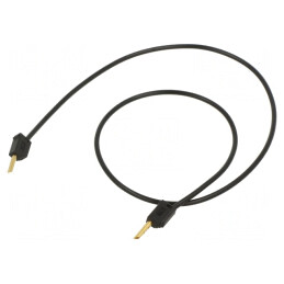 Cablu de măsurare neizolat 60VDC 30VAC 10A 0,6m negru | Electronic-mag.ro | Componente Electronice