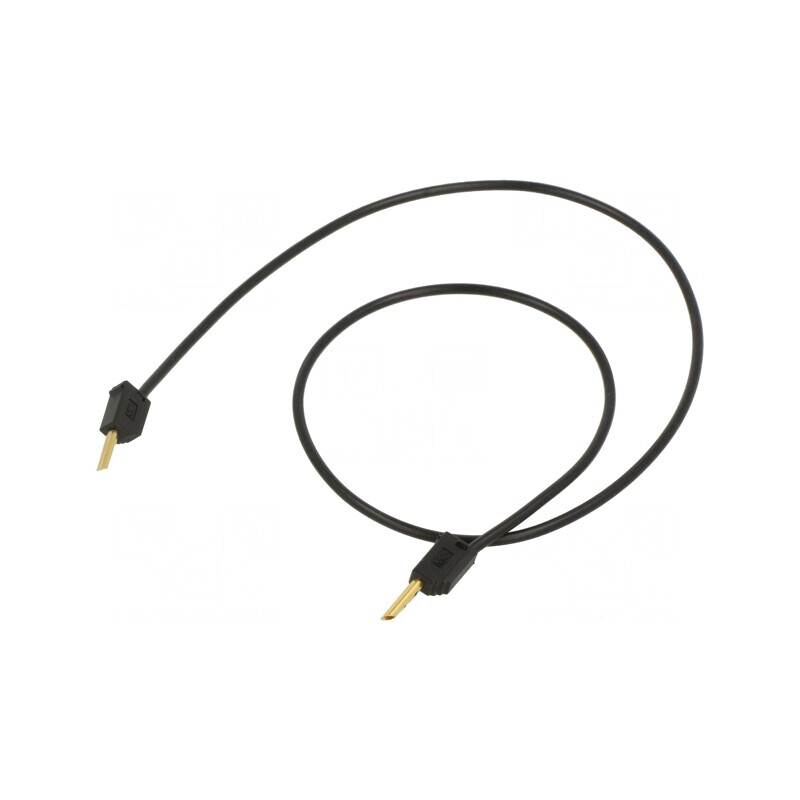 Cablu de măsurare neizolat 60VDC 30VAC 10A 0,6m negru | Electronic-mag.ro | Componente Electronice