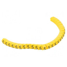 Markere de Marcaj PVC Galbene 2,5-5mm | Electronic-mag.ro | Componente Electronice