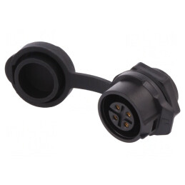 Conector Circular Soclu 16mm 4 Pin Aurit | Electronic-mag.ro | Componente Electronice