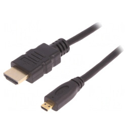 Cablu HDMI 1.4 Micro HDMI 2m Negru | Electronic-mag.ro | Componente Electronice