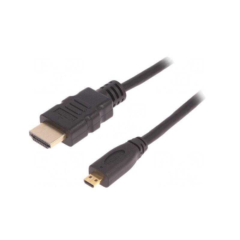 Cablu HDMI 1.4 Micro HDMI 2m Negru | Electronic-mag.ro | Componente Electronice Cablu HDMI 1.4 Micro HDMI 2m Negru | Electronic-mag.ro | Componente Electronice