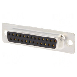Conector D-Sub 25 pini mamă negru aurit | Electronic-mag.ro | Componente Electronice