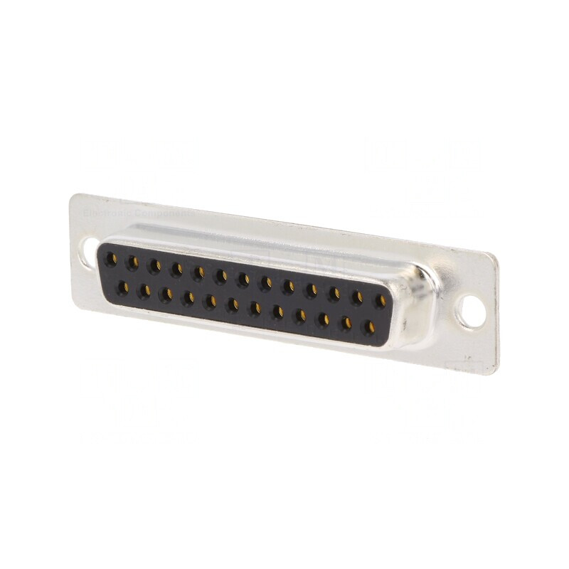 Conector D-Sub 25 pini mamă negru aurit | Electronic-mag.ro | Componente Electronice