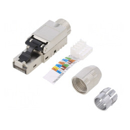 Mufă RJ45 Cat 6a Ecranată 8P8C | Electronic-mag.ro | Componente Electronice
