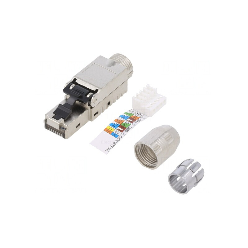 Mufă RJ45 Cat 6a Ecranată 8P8C | Electronic-mag.ro | Componente Electronice