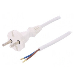 Cablu Alb PVC 3m 2x1mm2 16A 250V | Electronic-mag.ro | Componente Electronice
