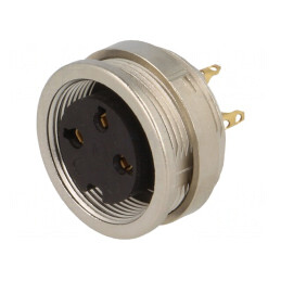 Conector M16 Soclu Mamă 3 PIN 5A 250V IP68 | Electronic-mag.ro | Componente Electronice