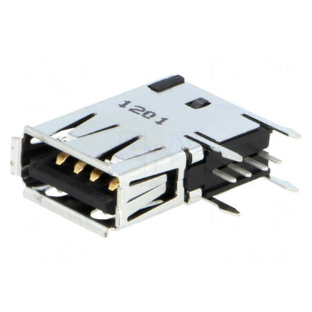 Soclu USB A PCB THT 90° | Electronic-mag.ro | Componente Electronice