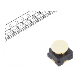 Soclu; MMCX; mamă; drept; 50Ω; SMT; pentru PCB; LCP; aurit; -65÷165°C