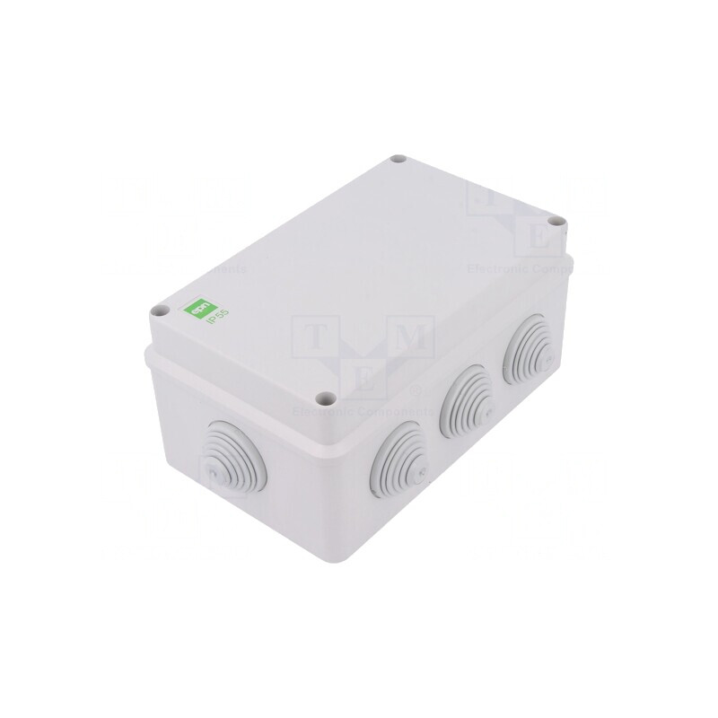 Cutie de Conexiuni IP55 Gri 139x198x82mm | Electronic-mag.ro | Componente Electronice