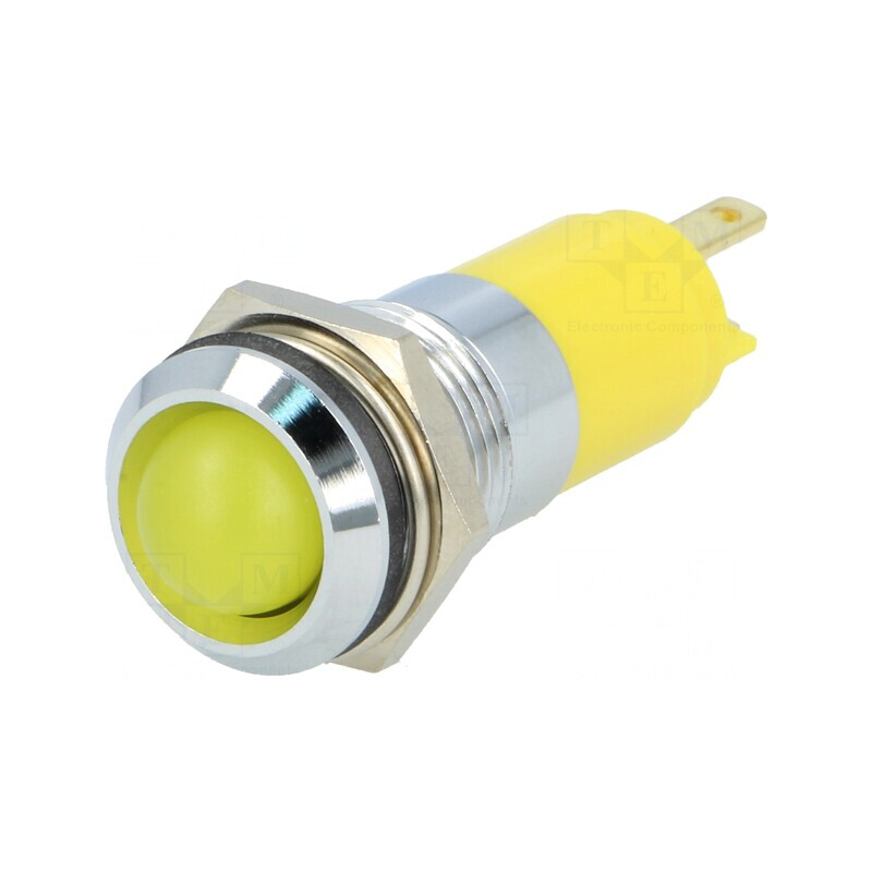 Lampă LED galbenă concavă IP67 12-14V | Electronic-mag.ro | Componente Electronice