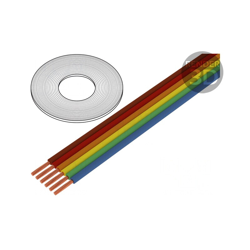 Cablu Bandă Neecranat PVC 8x0.5mm² 50m | Electronic-mag.ro | Componente Electronice