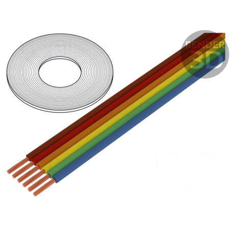 Cablu Bandă Neecranat PVC 8x0.5mm² 50m | Electronic-mag.ro | Componente Electronice