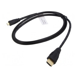 Cablu HDMI 1.4 Micro HDMI 1m Negru | Electronic-mag.ro | Componente Electronice
